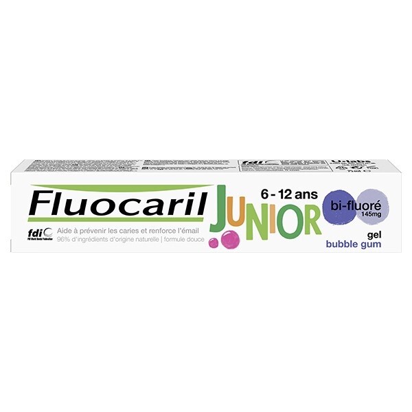 Dentifrice Fluocaril Junior contre les caries pour le brossage des enfants