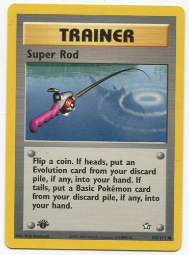 Pokemon Neo Genesis 1st Edition Super Rod 103 111 Nm M Psa Worthy Ebay Pokemon Neo Genesis 1st Edition Super Rod 103 111 Nm M Psa Worthy Ebay