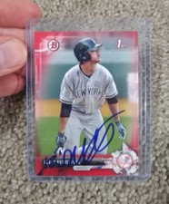 Blake Rutherford Signed 2017 Bowman Red Parallel Rc #'d 1/5 IP Auto Nationals