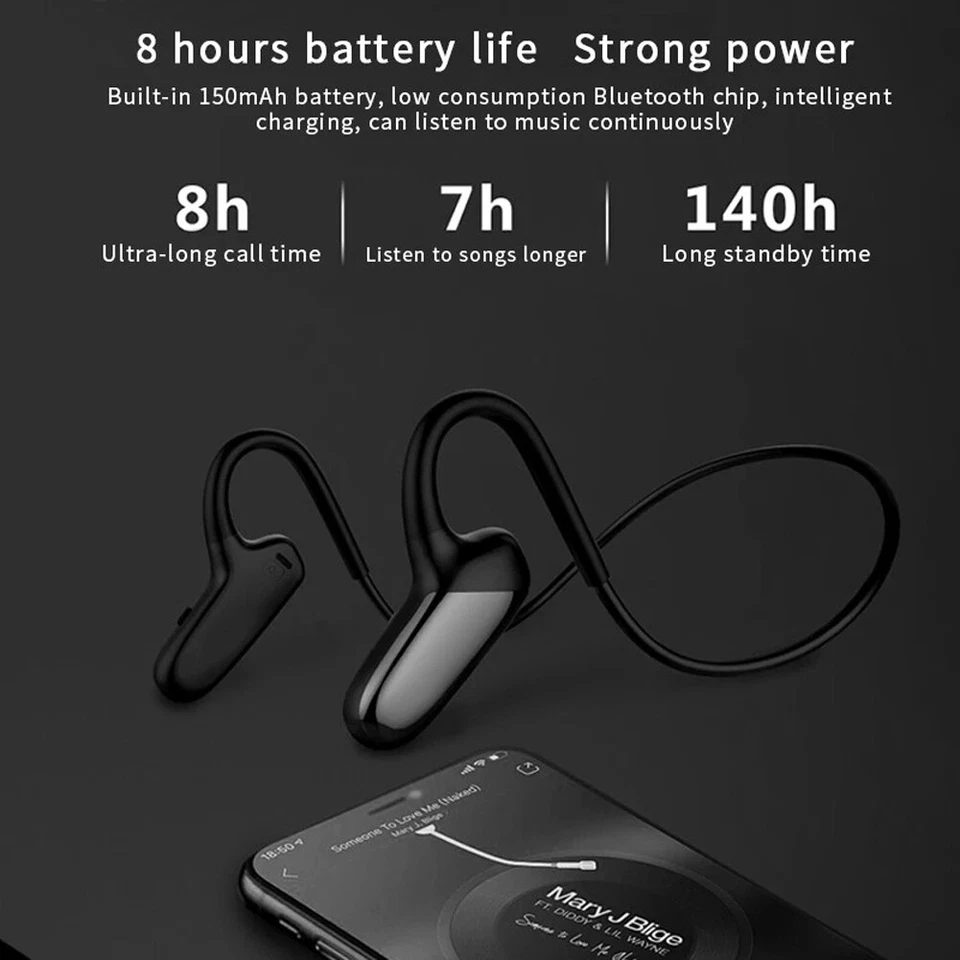 Bluetooth 5.0 Headphones Wireless Earbuds Outdoor Sport Headset for iOS Android - Image 4 of 4