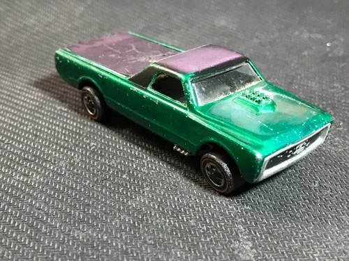 HOT WHEELS ORIGINAL REDLINE CUSTOM FLEETSIDE U.S. GREEN NICE!