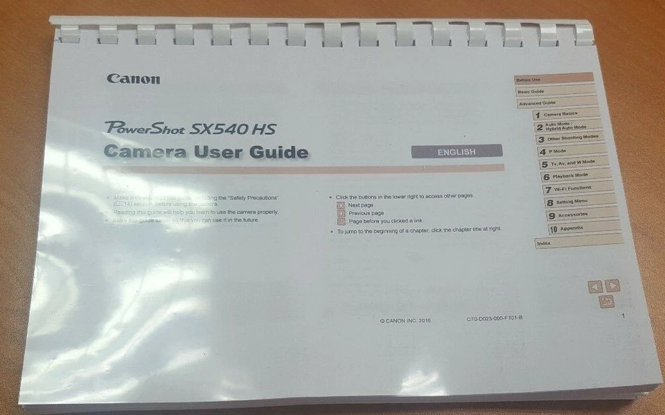 CANON POWERSHOT SX540 HS IMPRESO MANUAL DE INSTRUCCIONES 186 PÁGINAS A5
