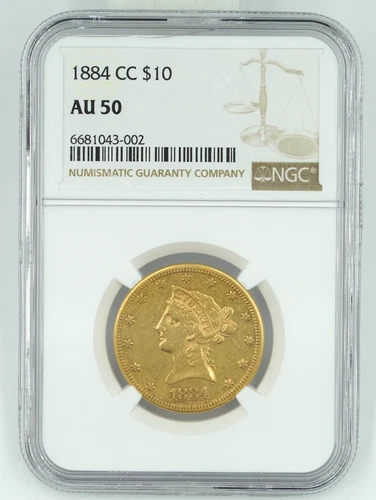 1884-CC NGC AU50 $10 Gold Liberty Eagle