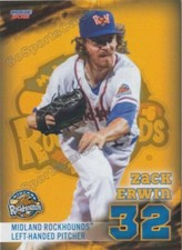 2021 Midland Rockhounds Zack Erwin RC Rookie Oakland Athletics