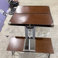 Vintage K&S Inc Fold-Out-Table Portable Folding Picnic Suitcase Table RV Camping