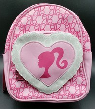 Barbie Mattel Pink & White Heart Mini Faux Le...