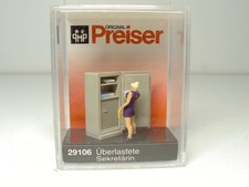 Preiser Spur H0 29106 Überlastete Sekretärin Frau Büro 1 Figur Person 1:87 OVP