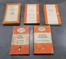 Small Bundle Vintage Penguin Classics 1950s Paperbacks Orange Covers