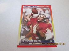PETER TOM WILLIS SEMINOLES/BEARS 1990 SCORE ROOKIE CARD #656. rookie card picture