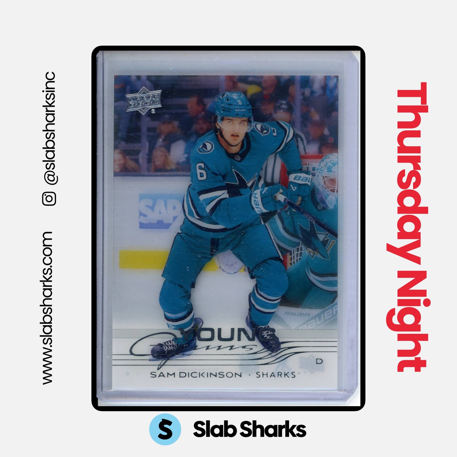 2025 UPPER DECK #479 SAM DICKINSON YOUNG GUNS CLEAR CUT RC ROOKIE
