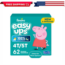 Pampers Easy Ups Training Pants Size 6 4T 5T 62 Ct Disposable Potty Underwear