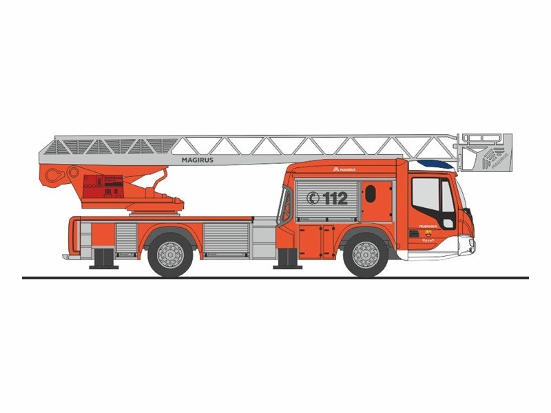 Rietze 71106 - 1/87 Magirus DLK 32 N.B. FW Gotha - New