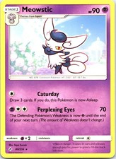Meowstic 80/214 Rare Unbroken Bonds Pokemon Near Mint