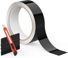 Gloss Black Vinyl Wrap Trim 30ft 1.2 Inch Blackout Car Motorcycle Bicycle