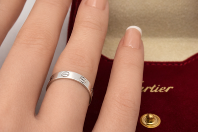 Cartier LOVE Ring 18k White Gold SZ 46 | eBay