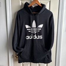 Adidas Adicolor Classics Trefoil Hoodie Black  White Men  s Sz L