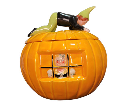 Vallona Starr Peter Pumpkin Eater Cookie Jar 1949 Ceramic Pottery Rare Chip