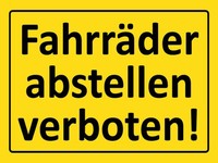 Holzschild 30X40 Cm FahrräDer Abstellen Verboten Deko Geschenk Metall Schild
