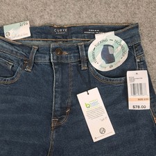 Curve Appeal Jeans Womens 2/26 Blue High Rise Essential Skinny Tucking Tech NWT