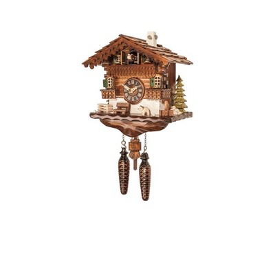 Engstler - 457_Q - Kuckucksuhr - Quarz - Nussbaum - 25 cm