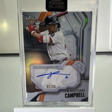 2026 Topps Chrome Black KRISTIAN CAMPBELL IVORY AUTO ORANGE REFRACTOR  /25