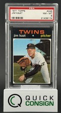 JIM KAAT 1971 TOPPS #245 PSA 8 Q6995