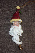 Santa Head and Beard with Cap Ornament
