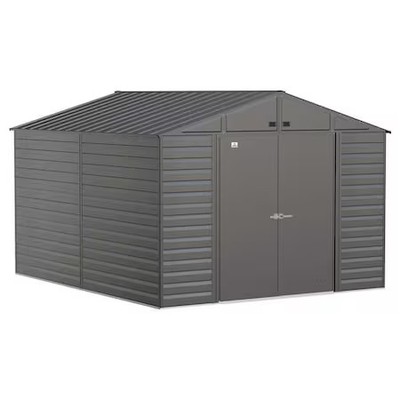 Arrow Storage Products Scg1012cc Galvinizedsteelshed, 10 Ft X 12 Ft Chrcol