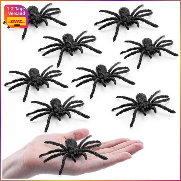 Halloween Dekoration Spinnen 8 StüCk Realistische Kunststoff FüR Gruselige Party-image