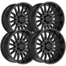 Set Of 4 Tis 567b 22x10 6x1356x5.5 -19mm Gloss Black Wheels Rims 22 Inch