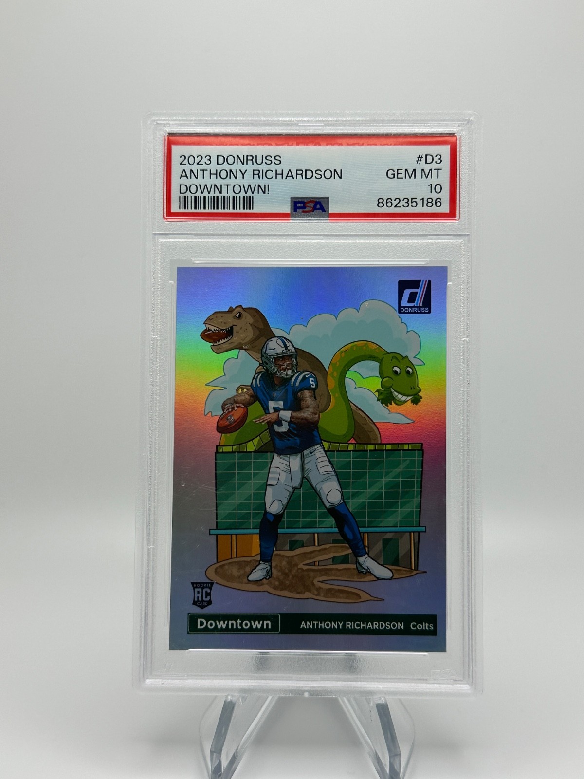 2023 Panini Donruss Downtown! SSP #D-3 Anthony Richardson RC PSA 10