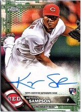 2016 Topps Chrome #RA-KSA Keyvius Sampson Rookie Autographs Green Refractor #/99