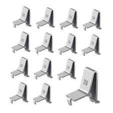 Shelf Clips, Adjustable Supports Clip for 255 Standard Pilaster, Silver 14
