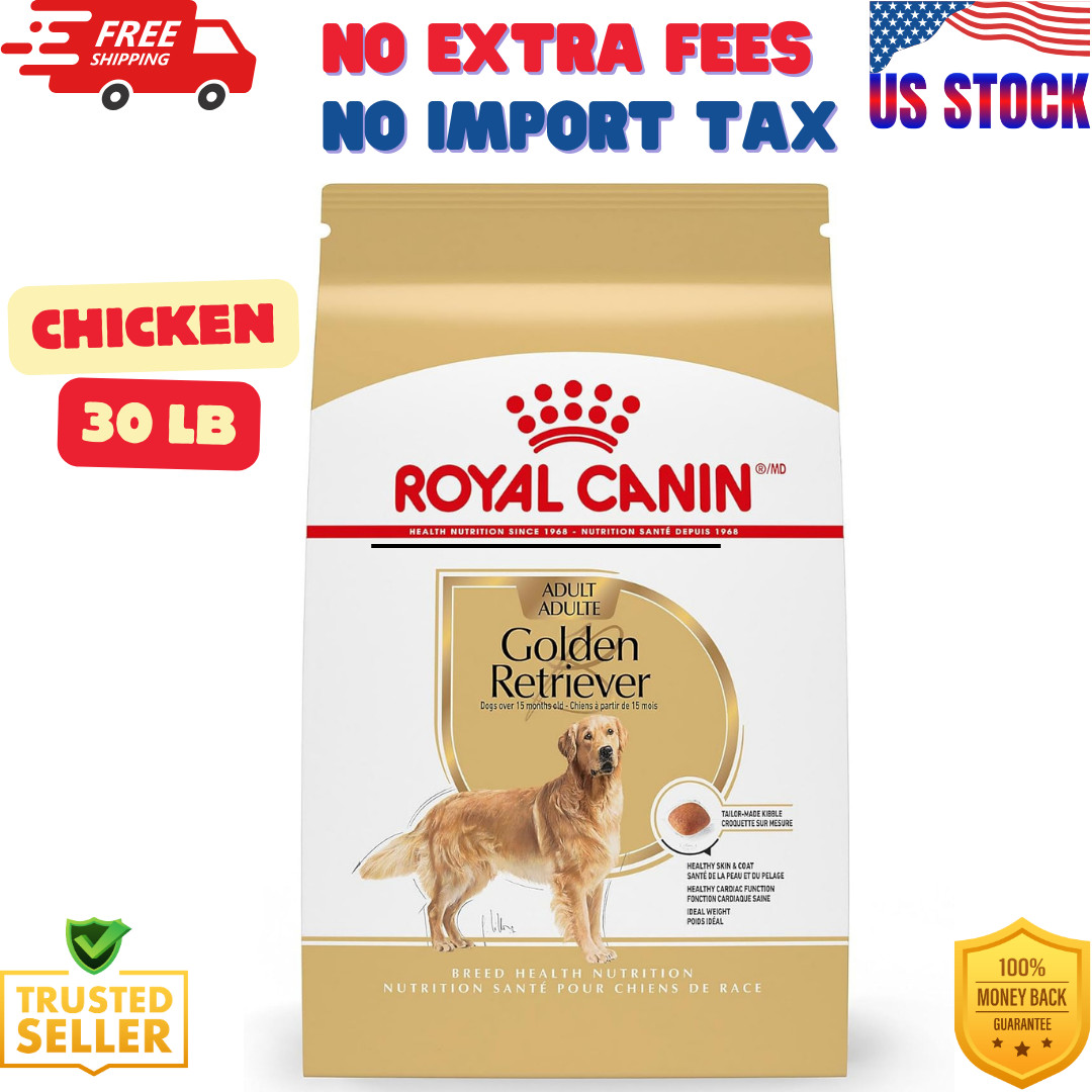 Royal Canin Breed Health Nutrition Golden Retriever Adult Dry Dog Food, 30 lb