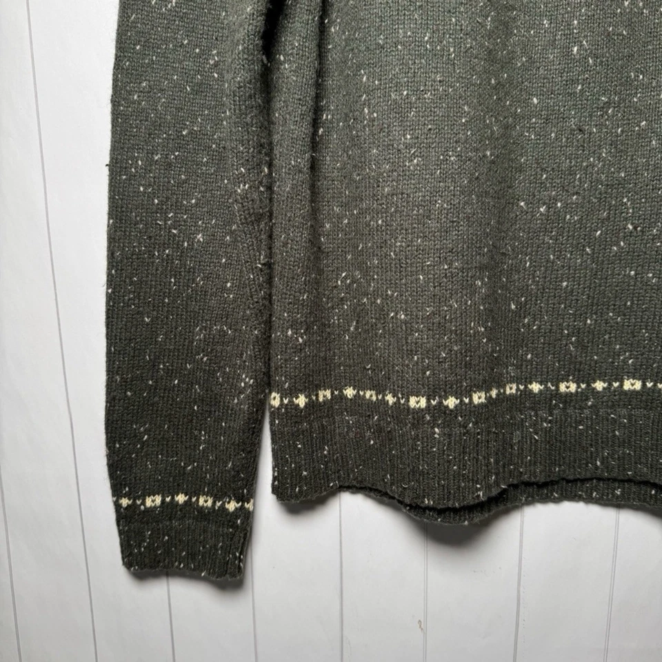 Suéter De Colección Rue 21 Gals Mezcla de Lana Fair Isle Invierno Cuello Redondo Verde Oscuro Grande Foto 3 de 4