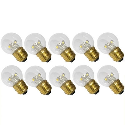 NCC-LICHT 10 X LED Gouttes 5+4 1W E27 Transparent Plastique Blanc Chaud Extérieur Bille
