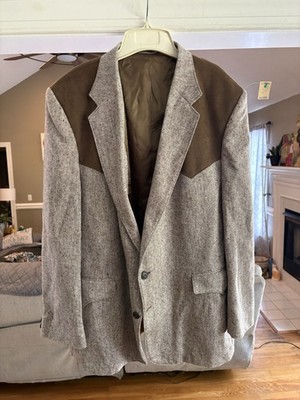 Circle S Jacket Blazer Western Suit Sport Coat Rockabilly Cowboy Vtg Men 50R 50