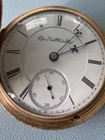 Antique Elgin P.S. Raymond Pocket Watch-Solid 14K Gold Keystone Case, 1880s 130g