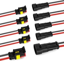 2 Pin Way 16 AWG Car Waterproof Electrical Connector Plug with Wire 2