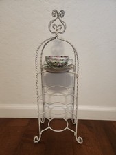 4 Tier Tea Cup And Saucer Holder Display Stand Rack - Twisted Metal