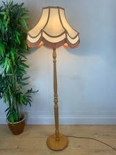 VINTAGE ANTIQUE STYLE CARVED PINE STANDARD FLOOR LAMP 56" H SHADE NOT INC.