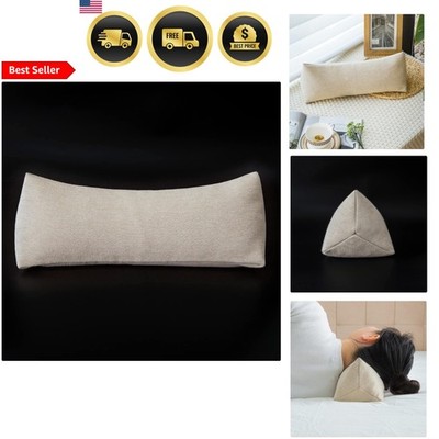 Neck Support Pillow Buckwheat Hulls Adjustable Roll Bolster Shoulder Sleep Pi...