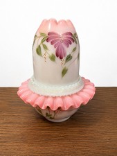 Fenton Art Glass Rosalene Fairy Lamp, part of...