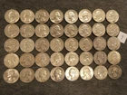 40 coin US Washington Quarters Pre '65 90% Silver $10 face Ships FREE! Lot 9