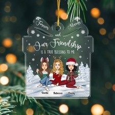 Personalized Best Friend Christmas Gift, Bestie Ornament 2025, Soul Sister