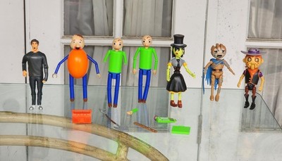 Baldis Basics In Education & Learning And Showdown Bandit Figures, Pre-owned Lot