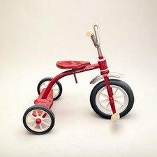 Mini juguete vintage RADIO FLYER triciclo rojo metal para muñecas y peluches