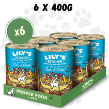 6x Lily's Kitchen Fish & Chips 400g | Grain-Free Complete Wet Dog Food