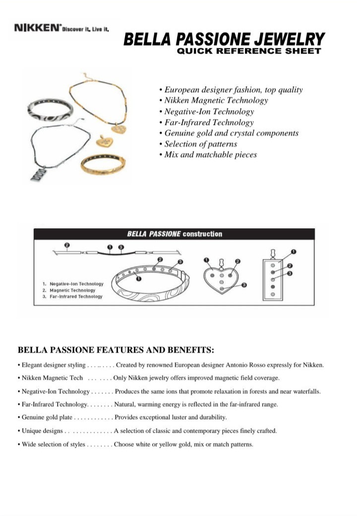 Nikken Bella Passione 24K Plated Magnetic Venezia Swirl Bangle Bracelet NWOT