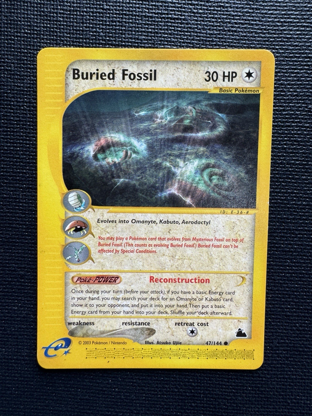 Pokemon TCG Buried Fossil 47/144 Skyridge Regular LP